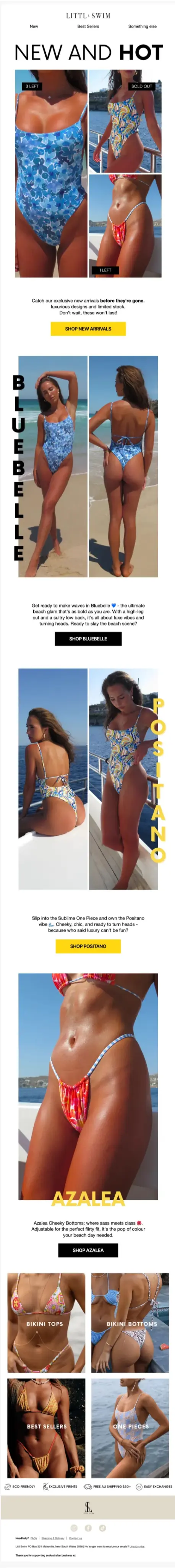 Littl Swim email design by e2 Agency